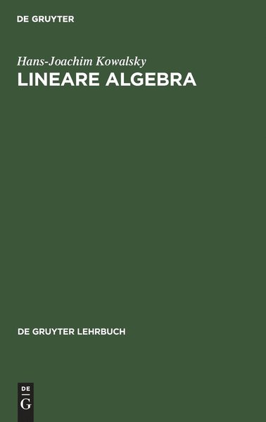 Cover for Hans-Joachim Kowalsky · Lineare Algebra (Book) (1969)