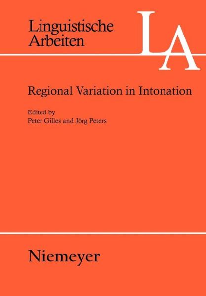 Cover for Peter Gilles · Regional Variation in Intonation (Paperback Book) (2004)
