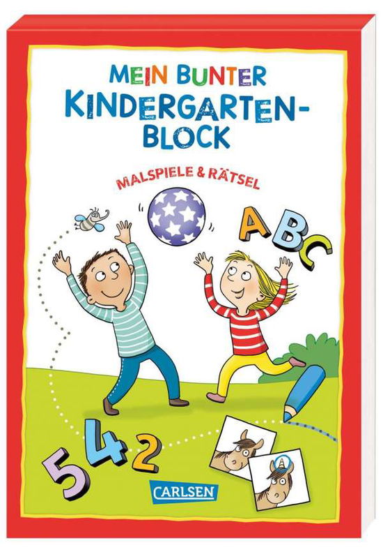 Mein bunter Kindergarten-Block: Malspiele und Rätsel - Hanna Sörensen - Boeken - Carlsen Verlag GmbH - 9783551190925 - 1 augustus 2021