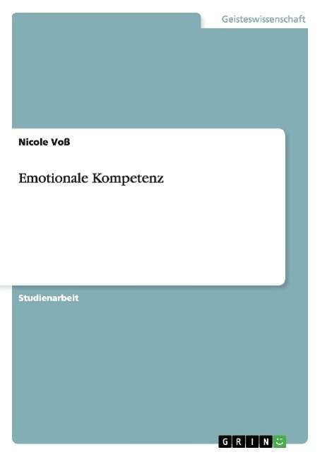 Cover for Voß · Emotionale Kompetenz (Bok) [German edition] (2008)