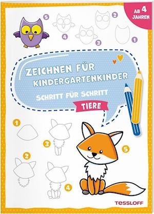 Cover for Nadja Schwendemann · Zeichnen für Kindergartenkinder. Schritt für Schritt. Tiere (Pocketbok) (2022)