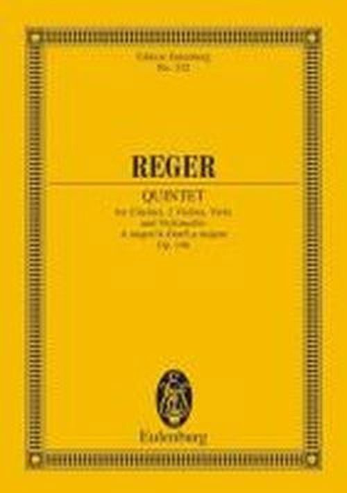 Quintet a Major Op 146 - Max Reger - Kirjat - SCHOTT & CO - 9783795769925 - lauantai 1. elokuuta 1981