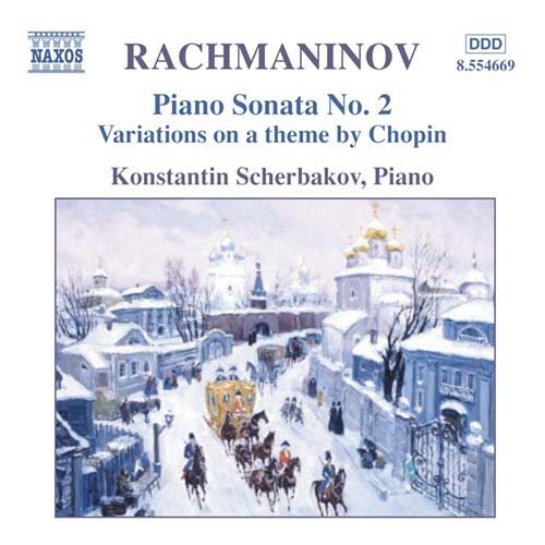 Cover for Rachmaninoff / Scherbakov · Piano Sonata 2 / Variation on Theme by Chopin (CD) (2003)
