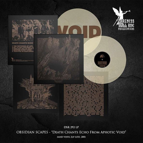 Cover for Obsidian Scapes · Death Chants Echo from Aphotic Void (Transparent Sand Vinyl) (LP) (2025)