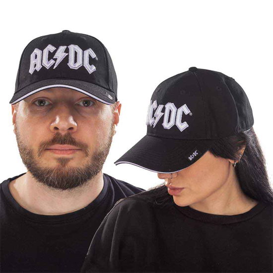 Cover for AC/DC · AC/DC Unisex Baseball Cap: White Logo (CLOTHES) [Black - Unisex edition] (2014)