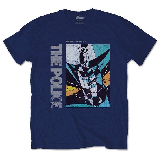 Cover for Police - The · The Police Unisex T-Shirt: Message in a Bottle (T-shirt) [size S] [Blue - Unisex edition]