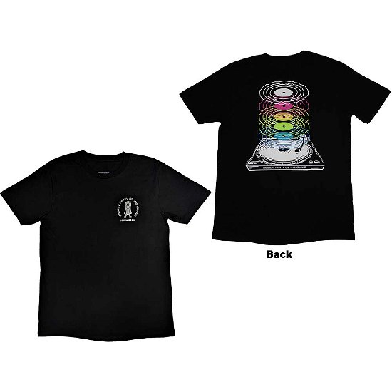 Calvin Harris Unisex T-Shirt: Record Back (Back Print & Ex-Tour) - Calvin Harris - Fanituote -  - 5056737233926 - 