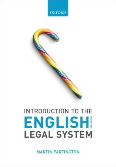 Cover for Partington, Martin (Emeritus Professor of Law, University of Bristol) · Introduction to the English Legal System (Paperback Bog) [15 Revised edition] (2021)
