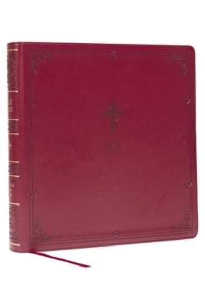 Cover for Catholic Bible Press · NABRE XL, Catholic Edition, Leathersoft, Burgundy, Comfort Print: Holy Bible (Leather Book) (2022)