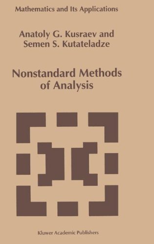 Cover for Anatoly G. Kusraev · Nonstandard Methods of Analysis - Mathematics and Its Applications (Inbunden Bok) (1994)