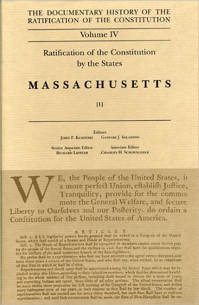 Cover for Kaminski · Ratification by the States Massachusetts Vol 1 (Inbunden Bok) (1997)