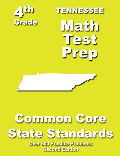 Cover for Teachers' Treasures · Tennessee 4th Grade Math Test Prep: Common Core Learning Standards (Paperback Book) (2013)