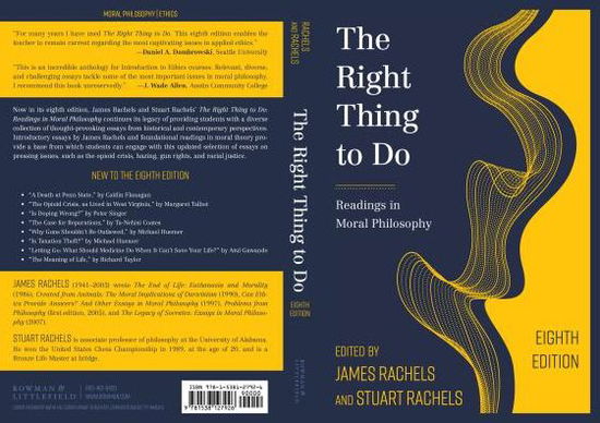 Cover for Rachels, James (Ed) · The Right Thing to Do: Readings in Moral Philosophy (Paperback Book) [Eighth edition] (2019)