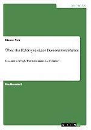 Cover for Pick · Über das Plädoyer eines Diesseitsv (Book) [German edition] (2011)