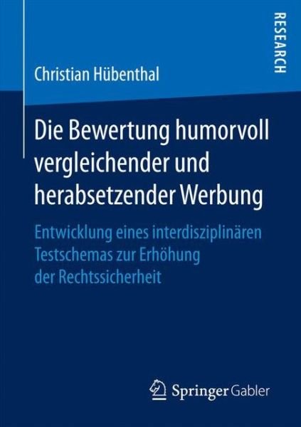 Cover for Hübenthal · Die Bewertung humorvoll vergl (Bok) (2016)