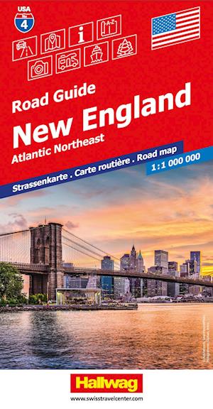 Cover for New England Atlantic Northeast - USA Road guides (Map) (2024)