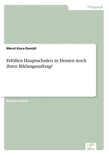 Cover for Koca-Denizli · Erfüllen Hauptschulen in H (Book) (2016)