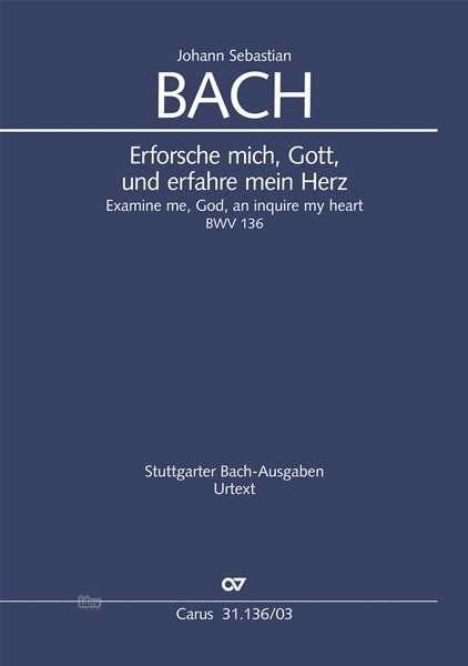 Cover for Bach · Erforsche mich, Gott, und erfahre (Book)