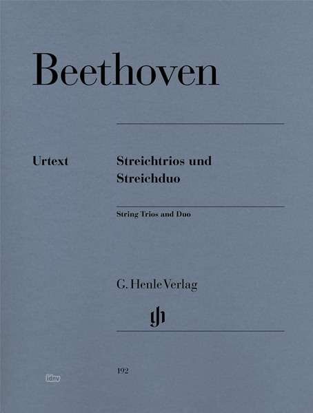 Cover for Beethoven · Streichtrios op3,8,9+DuoHN192 (Bog) (2018)