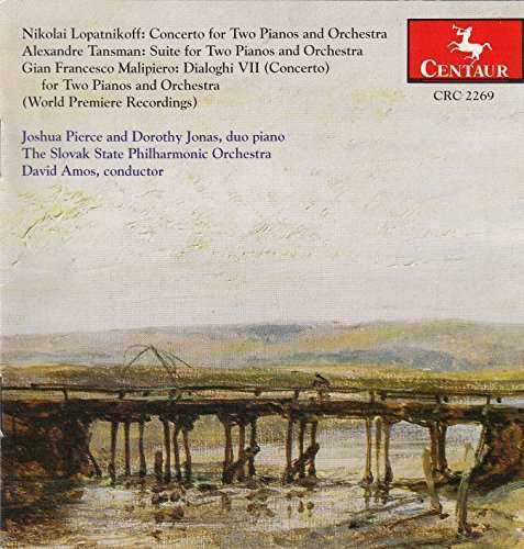 Concerto for 2 Pianos & Orchestra - Lopatnikoff / Tansman / Malipiero - Muziek - CTR - 0044747226927 - 26 maart 1996