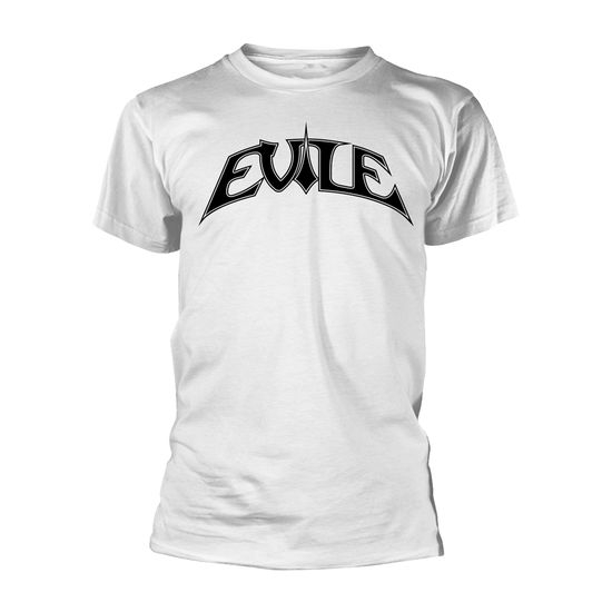 Cover for Evile · Logo (White Ts/black Print) (T-shirt) [size XXL] [White edition] (2021)