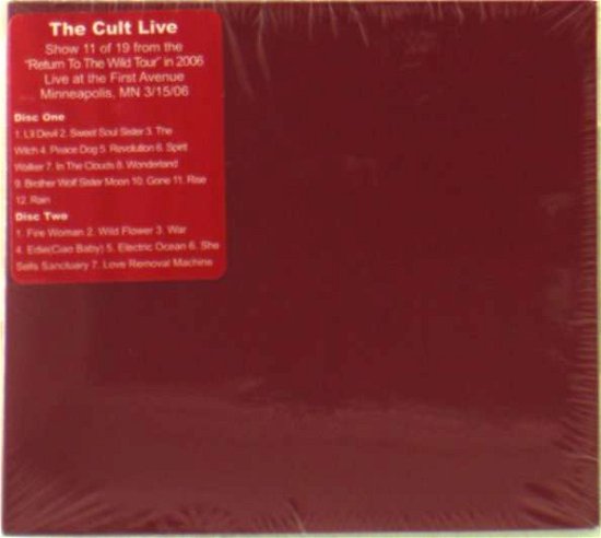 Cover for The Cult · First Avenue - Minneapolis Mn 3/15/06 [ltd. Ed.] (CD) [Limited edition] (2006)