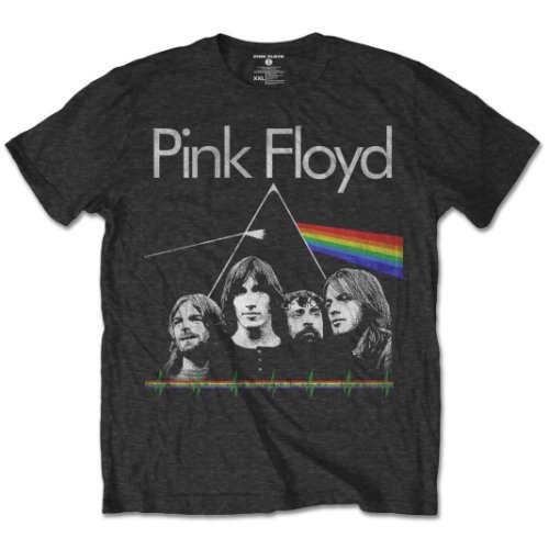 Cover for Pink Floyd · Pink Floyd Unisex T-Shirt: Dark Side of the Moon Band &amp; Pulse (T-shirt) [size S] [Grey - Unisex edition]