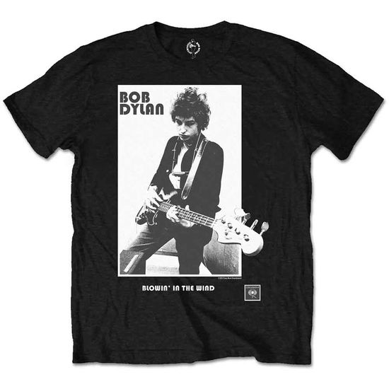 Bob Dylan Unisex T-Shirt: Blowing in the Wind (Black) - Bob Dylan - Produtos - Sony Music - 5055979970927 - 12 de dezembro de 2016