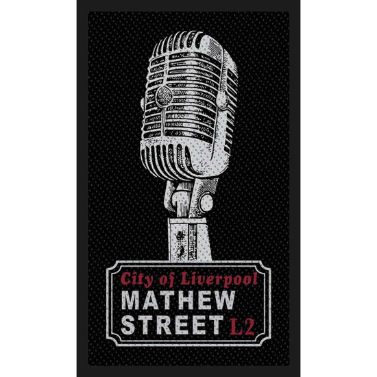 Rock Off Standard Printed Patch: Mathew St Mic City Of Liverpool - Rock Off - Fanituote -  - 5056737249927 - 