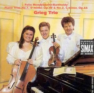 Piano Trios - Mendelssohn / Grieg Trio - Muziek - SIMAX - 7025560106927 - 8 januari 1992