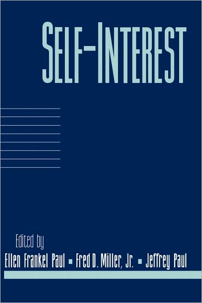 Cover for Ellen Frankel Paul · Self-Interest: Volume 14, Part 1 - Social Philosophy and Policy (Taschenbuch) (1997)