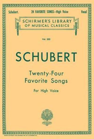 Cover for Franz Schubert · 24 Favorite Songs (Paperback Book) (1986)