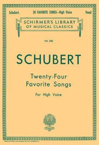 Cover for Franz Schubert · 24 Favorite Songs (Paperback Bog) (1986)