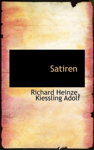 Cover for Kiessling Adolf · Satiren (Taschenbuch) [Latin edition] (2009)