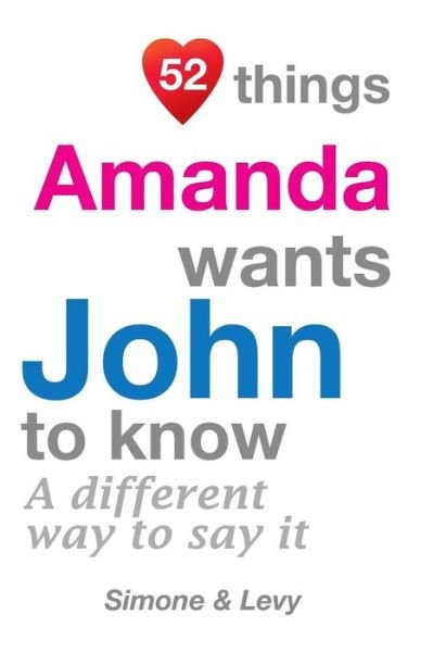 Cover for J L Leyva · 52 Things Amanda Wants John to Know: a Different Way to Say It (Paperback Bog) (2014)