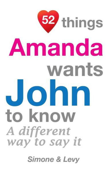 52 Things Amanda Wants John to Know: a Different Way to Say It - J L Leyva - Boeken - Createspace - 9781507810927 - 31 oktober 2014