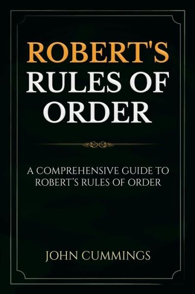 Cover for John Cummings · Robert's Rules of Order (Paperback Book) (2020)