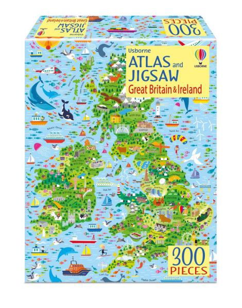 Atlas & Jigsaw Great Britain & Ireland - Usborne Book and Jigsaw - Sam Smith - Bøker - Usborne Publishing Ltd - 9781805318927 - 15. juni 2023