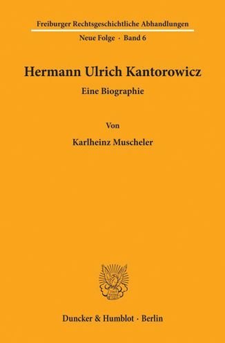 Cover for Muscheler · Hermann Ulrich Kantorowicz. (Book) (1984)