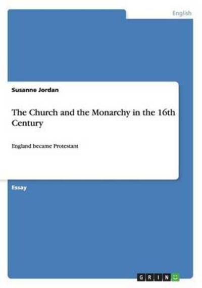 Cover for Jordan · The Church and the Monarchy in t (Book) (2013)