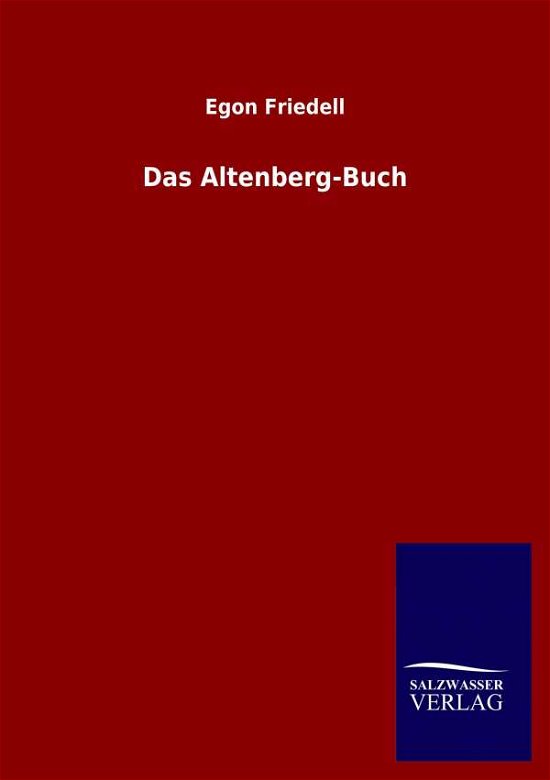 Cover for Egon Friedell · Das Altenberg-Buch (Taschenbuch) (2020)