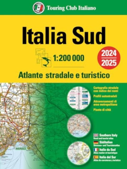 Cover for Italy South atlas - atlante stradale Sud 2024/2025 - Atlante stradale (Paperback Book) (2023)