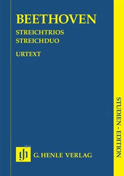 Cover for Beethoven · Streichtrios op.3,8,9.HN9192 (Bog) (2018)