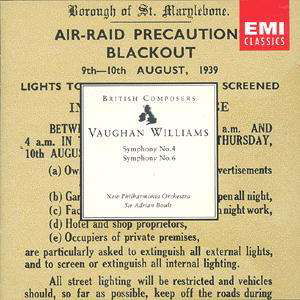 Cover for Vaughan Williams / Boult / Lpo · Symphonies 4 &amp; 6 (CD) (2000)