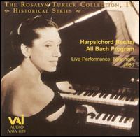 Cover for Rosalyn Tureck · Plays Harpsichord (CD) (1997)