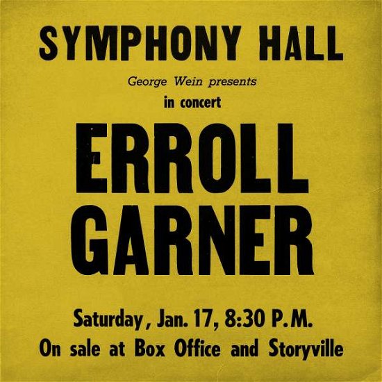 Symphony Hall Concert - Erroll Garner - Música - MACK AVENUE - 0673203118928 - 17 de setembro de 2021