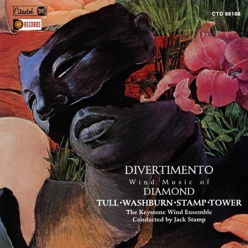 Cover for Keystone Wind Ensemble · Divertimento: The Wind Music of Diamond, Tull, Washburn, Stamp, Tower (CD) (2023)