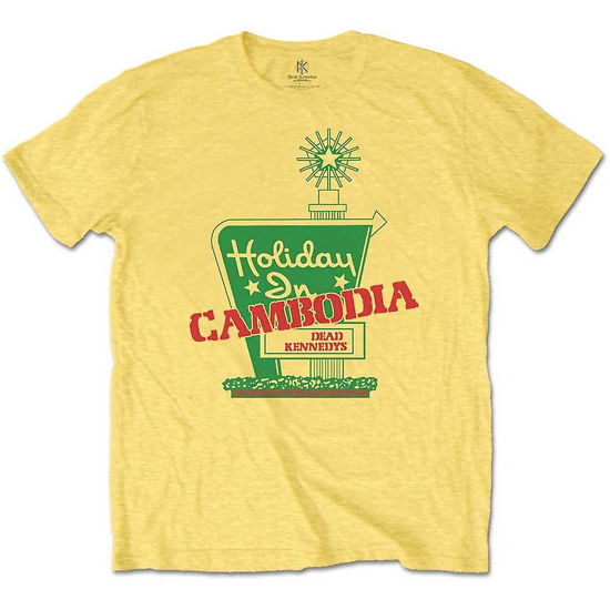 T-Shirt # Xxl Unisex Yellow # Holiday in Cambodia - Dead Kennedys - Merchandise -  - 5056170645928 - 27 januari 2023