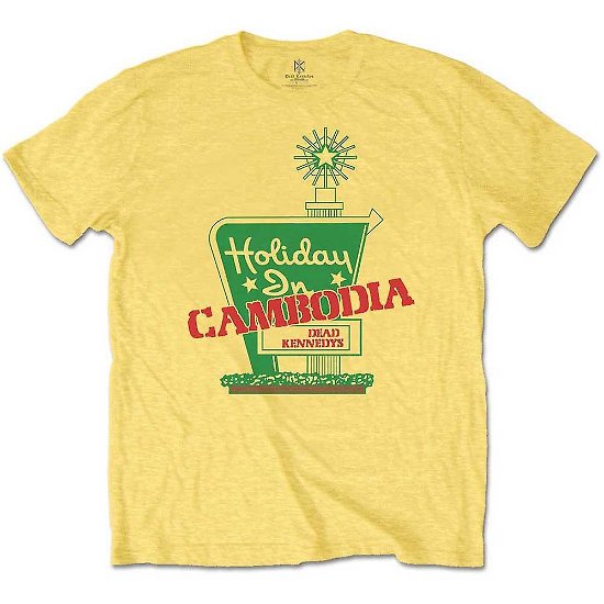 T-Shirt # Xxl Unisex Yellow # Holiday in Cambodia - Dead Kennedys - Merchandise -  - 5056170645928 - 27. januar 2023