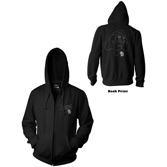 Cover for Frank Zappa · Frank Zappa Unisex Zipped Hoodie: Dental Floss (Back Print) (Hoodie) [size M] [Black - Unisex edition]